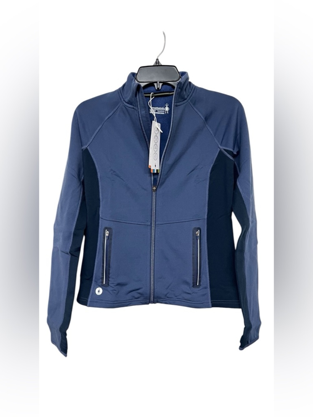 NEW Smartwool Active Fleece Nightfall Blue Zip-Front Utility Jacket‎